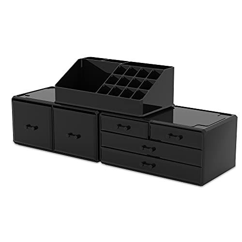 READAEER Organizador de maquillaje 3 piezas Estuche de almac