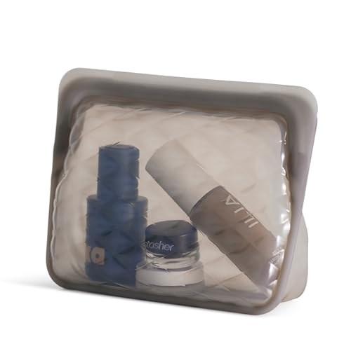 Stasher Bolsa de maquillaje reutilizable de silicona de alta