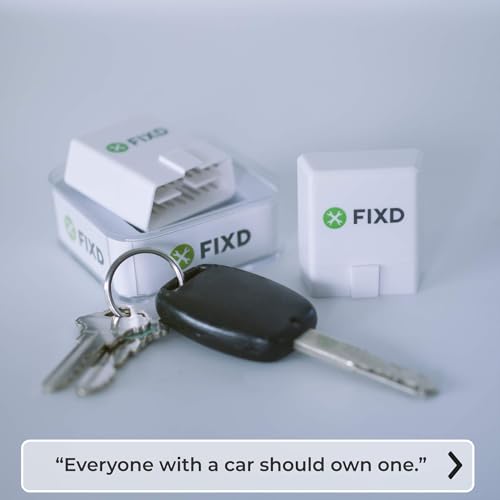 FIXD Escáner Bluetooth OBD2 para automóvil, lectores de códi