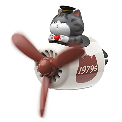 Cacacece Ambientador de coche Cute Cat Pilot - Fragancia cre