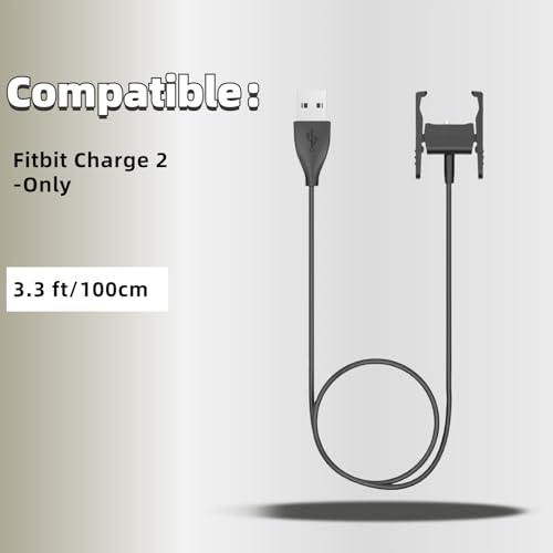 Cargador compatible con Fitbit Charge 2, cable de repuesto p