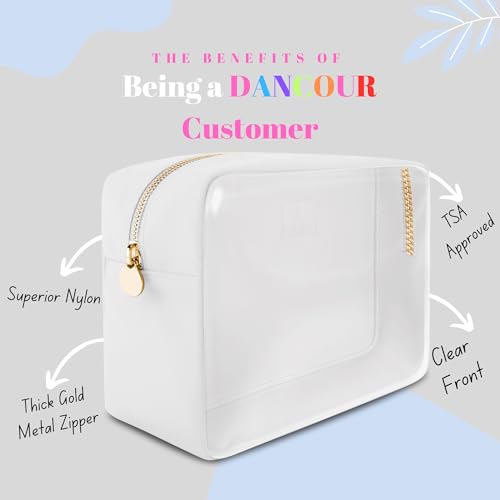 DANCOUR Mini bolsa de maquillaje transparente para monedero,