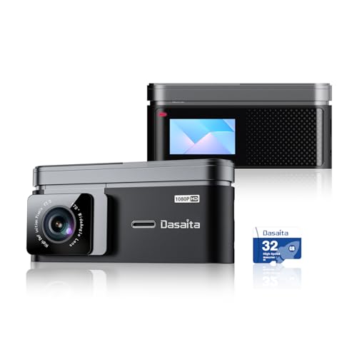 Dasaita Cámara de tablero USB 1080P para automóvil, cámara f
