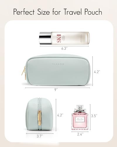 Vlando Bolsa de maquillaje de viaje,Pequeña bolsa de cosméti