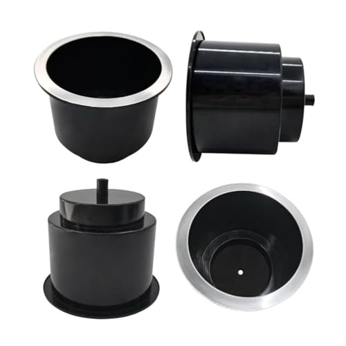 ISURE MARINE 4 portavasos de plástico universal cromado con