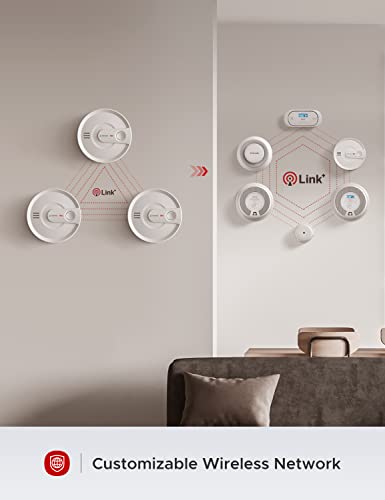 X-Sense Detector de humo, alarma de humo inalámbrica interco