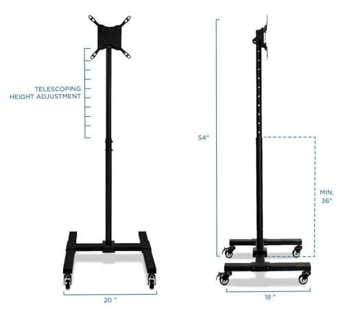 ¡Móntelo! Soporte para piso de TV portable para pantallas pl