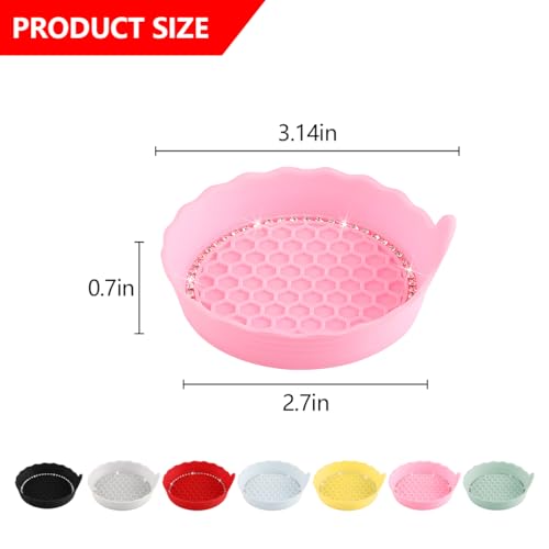 2 posavasos brillantes para automóvil, tapete antideslizante