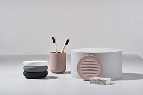 ZONE DENMARK Nova Porcelain Soap Dish with Sophisticated Sim