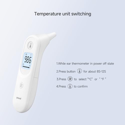 yuwell Termómetro, termómetro digital de oído para adultos,