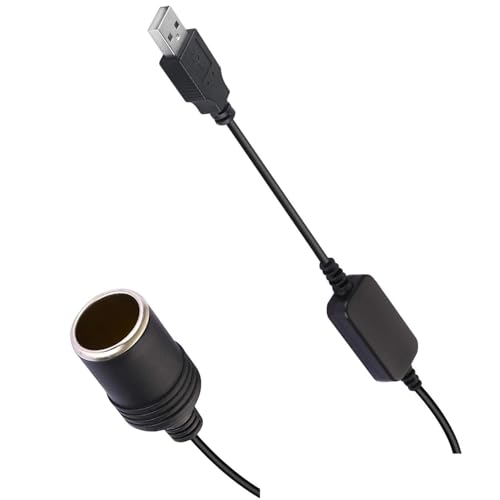 Adaptador USB A a encendedor de cigarrillos, cable de alimen