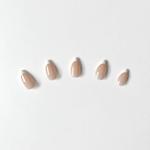 Uñas a presión de gel - Croissant de almendra