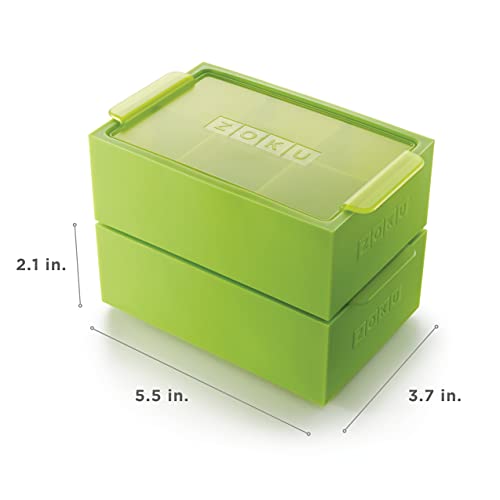 ZOKU Bandejas para cubitos de hielo jumbo, juego de 2, molde