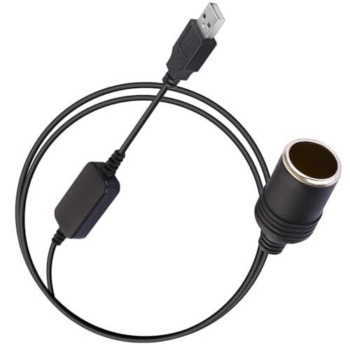 Adaptador USB A a encendedor de cigarrillos, cable de alimen