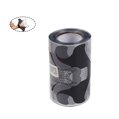 Yigo 100 unids/rollo de calcomanías de forma de uñas, guía d