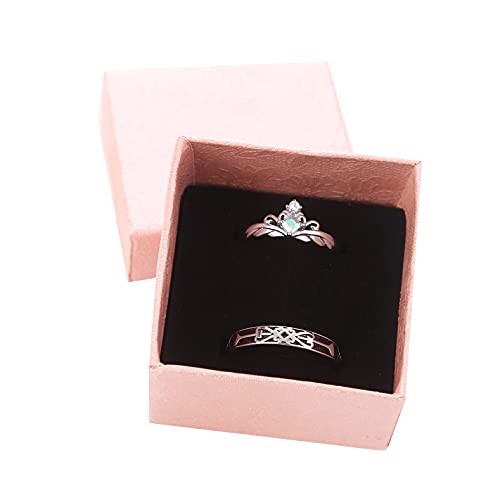 Anillos de promesa a juego para mujeres, hombres, ella, él,