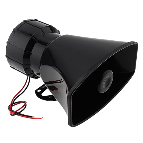 Cuerno de sirena de alarma con cable, DC 12 V 100 W sirena e
