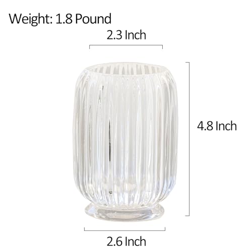 Organizador de brochas de maquillaje de cristal, soporte par