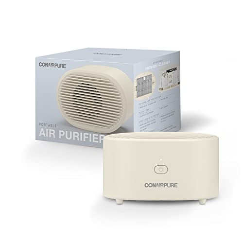 Conair Purificador de aire pequeño portátil, recargable, sin