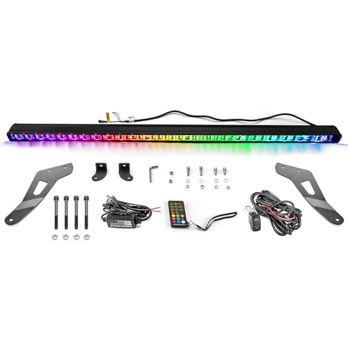 WeiSen Barra de luz LED recta RGBW de 50 pulgadas con arnés