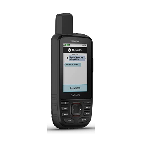Garmin GPSMAP 66i, comunicador GPS portátil y satelital, con