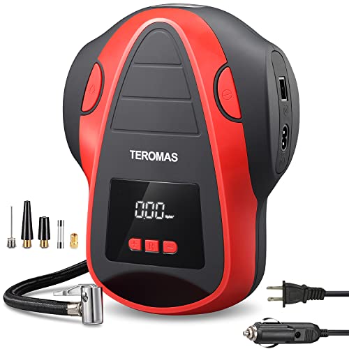TEROMAS Inflador de neumáticos, compresor de aire portátil,