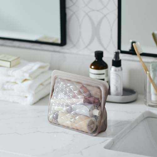 Stasher Bolsa de maquillaje reutilizable de silicona de alta