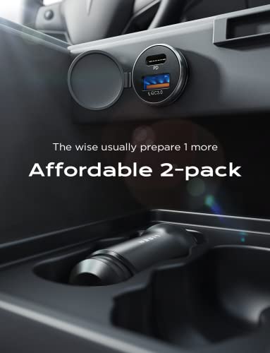 LISEN Cargador de teléfono de coche de 54 W USB C, adaptador