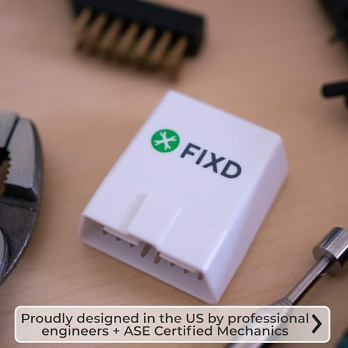 FIXD Escáner Bluetooth OBD2 para automóvil, lectores de códi