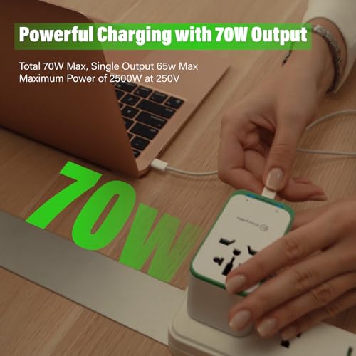 GlocalMe RoamPlug - Adaptador de viaje universal con punto d