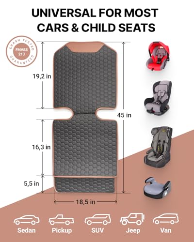 Protector de asiento de automóvil de cuero prémium para niño