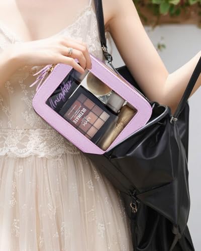 Bolsa de maquillaje transparente, pequeña bolsa de maquillaj
