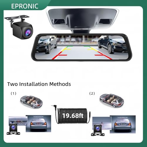Cámara de respaldo de 4 pines para espejo Dash Cam AHD1080P