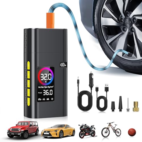 Inflador de neumáticos de 180 PSI, compresor de aire portáti