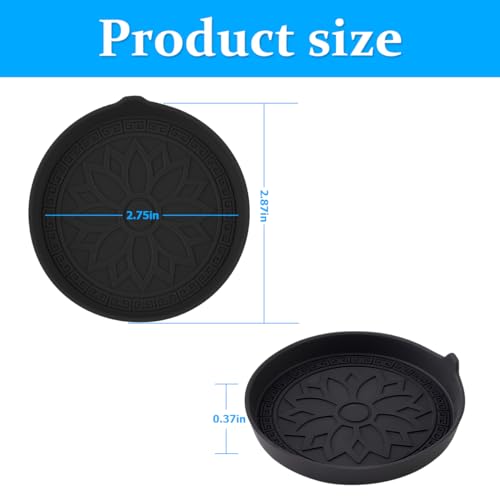 Mandark 2 posavasos para automóvil, tapete de silicona antid