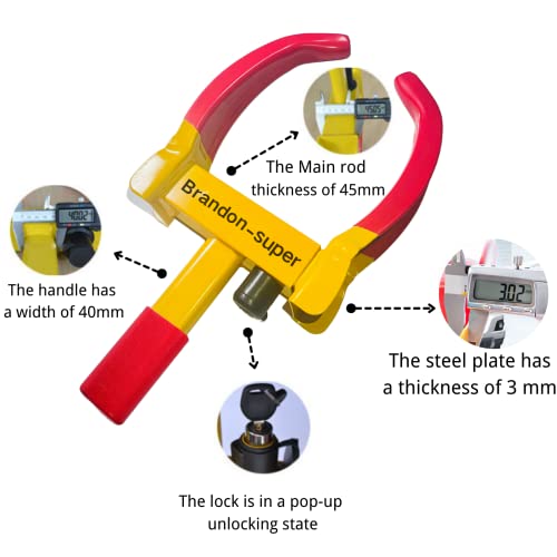 Brandon-Super Abrazadera de rueda universal resistente, bloq