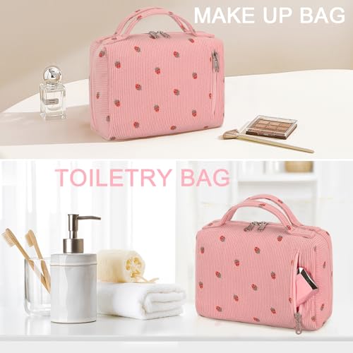 Bluboon Bolsa de maquillaje con cremallera, bolsa de viaje p