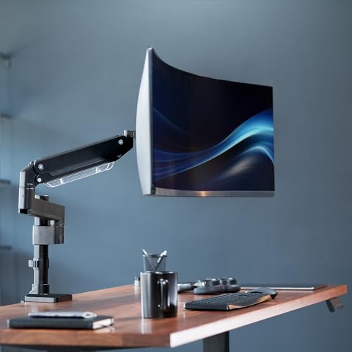 VIVO Brazo de monitor extendido alto de aluminio premium par