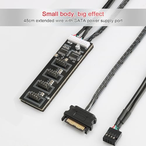 ZORZA Divisor de cabezal USB de 9 pines con alimentación SAT