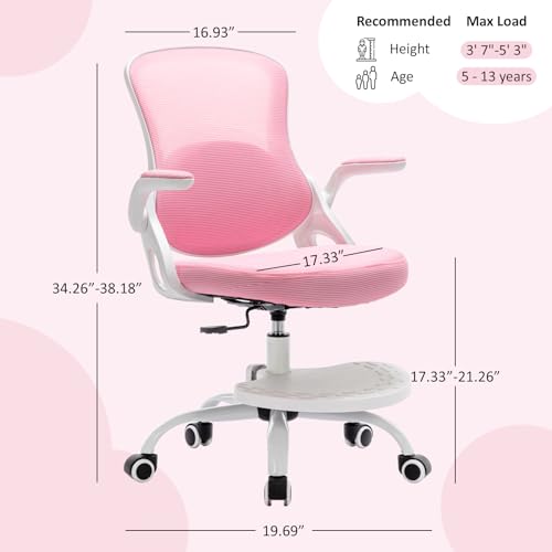 Silla de escritorio para niños, silla de estudio ergonómica con altura