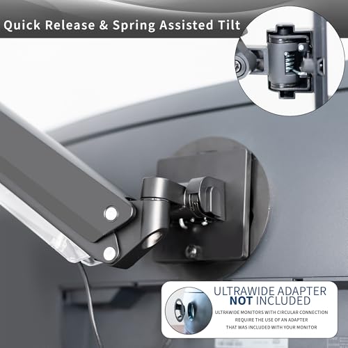VIVO Brazo de monitor de aluminio de alta calidad para panta