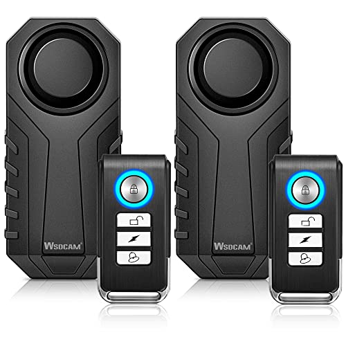WSDCAM Alarma de bicicleta con control remoto, paquete de 2,