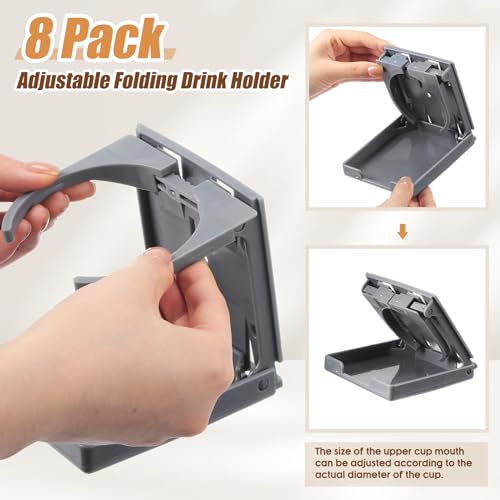 Tioncy Paquete de 8 portavasos ajustables con tornillos, sop