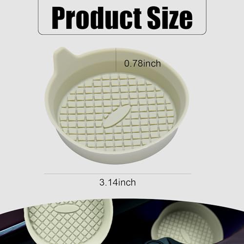 Pincuttee Juego de 2 posavasos de silicona para automóvil, p