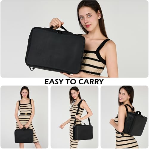 Gzcz Estuche de viaje para maquillaje, profesional, 16 pulga