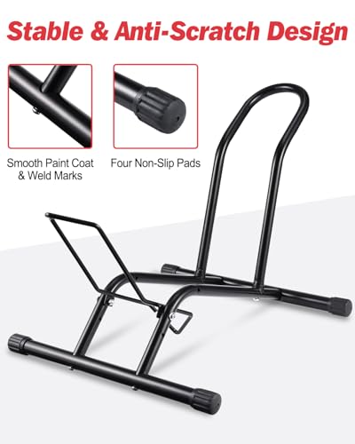 Zacro Bike Stand Floor, Upgraded Up to 3.74" Wide Tire Bike