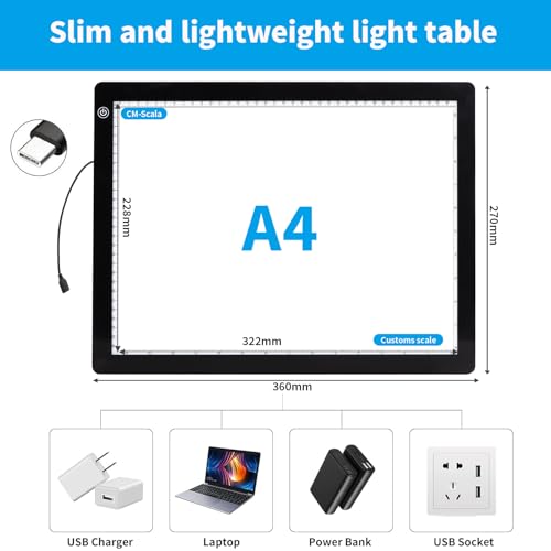 YINGWOND B4 - Caja de luz de seguimiento de artistas con sop