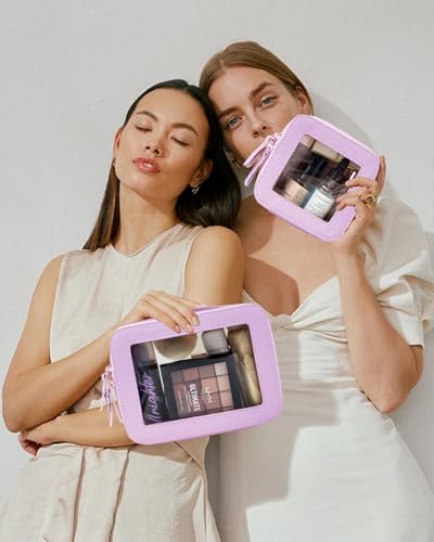 Bolsa de maquillaje transparente, pequeña bolsa de maquillaj
