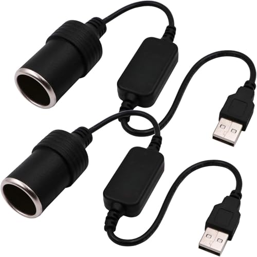 Cable convertidor USB A macho a 12 V para encendedor de ciga