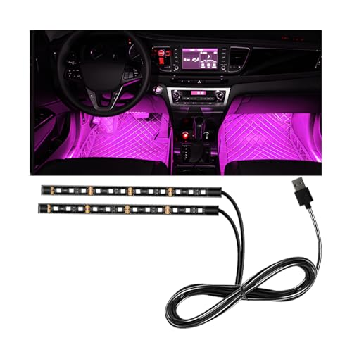 BELOMI Tira de luz LED para automóvil, 12 V, 24 luces LED RG